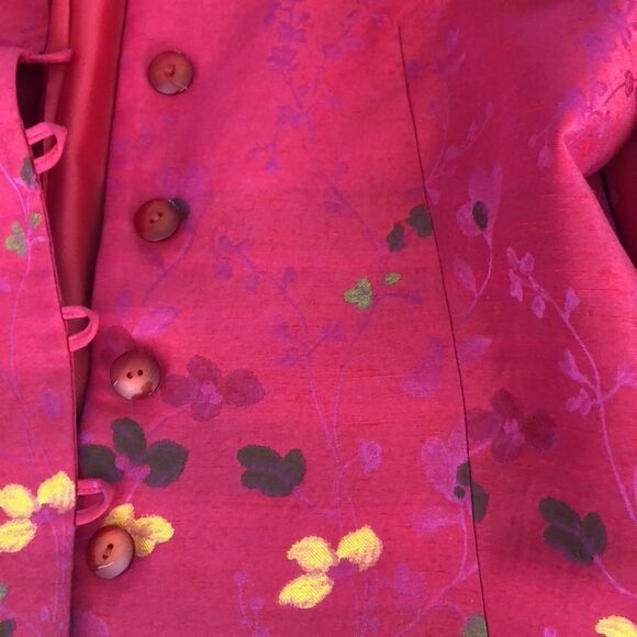 Vintage Gerard Pasquier Raspberry Made in France Two Piece Suit Size 42 Artsy - Picture 5 of 16